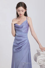 Vintage Sheath Halter Lilac Ankle Length Formal Prom Dresses Birthday Outfits