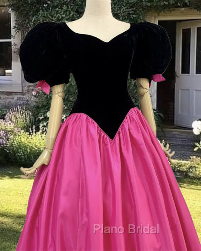 Vintage Velvet Corset Top Puffy Sleeve Dresses Secondary image