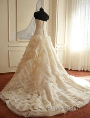 Weitese Formal WomenS Dresses Ivory Elegant Strapless Puffy Tiered Ball Gown Formal Prom Dresses Wedding Dresses Formal Prom Dresses Stores