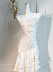 White Enchanted Formal Prom Dresses For Party&Birthday&Graduation-Ruffled Layered Fairytale Formal Dresses