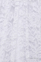 White Lace Off The Shoulder Short Sleeve Corset Wedding Dresses