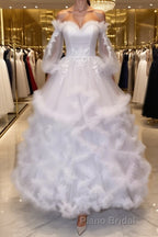 White sweetheart neck tulle long Formal Prom gown, white evening dress