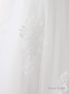 White Tulle Lace Strapless With Sash Wedding Dresses
