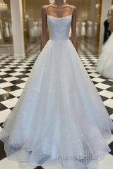 White tulle sequin long Formal Prom dress white tulle evening dress