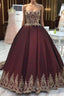 Wine Red Wedding Dresses,Burgundy Wedding Gowns Formal Prom Dresses