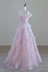 Women High Feeling Pink Fairy Formal Prom Dresses Long Party Dresses