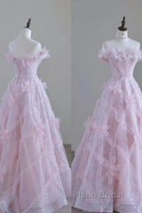 Women High Feeling Pink Fairy Formal Prom Dresses Long Party Dresses