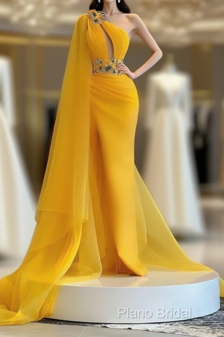 Yellow Long Formal Prom Dresses Main image