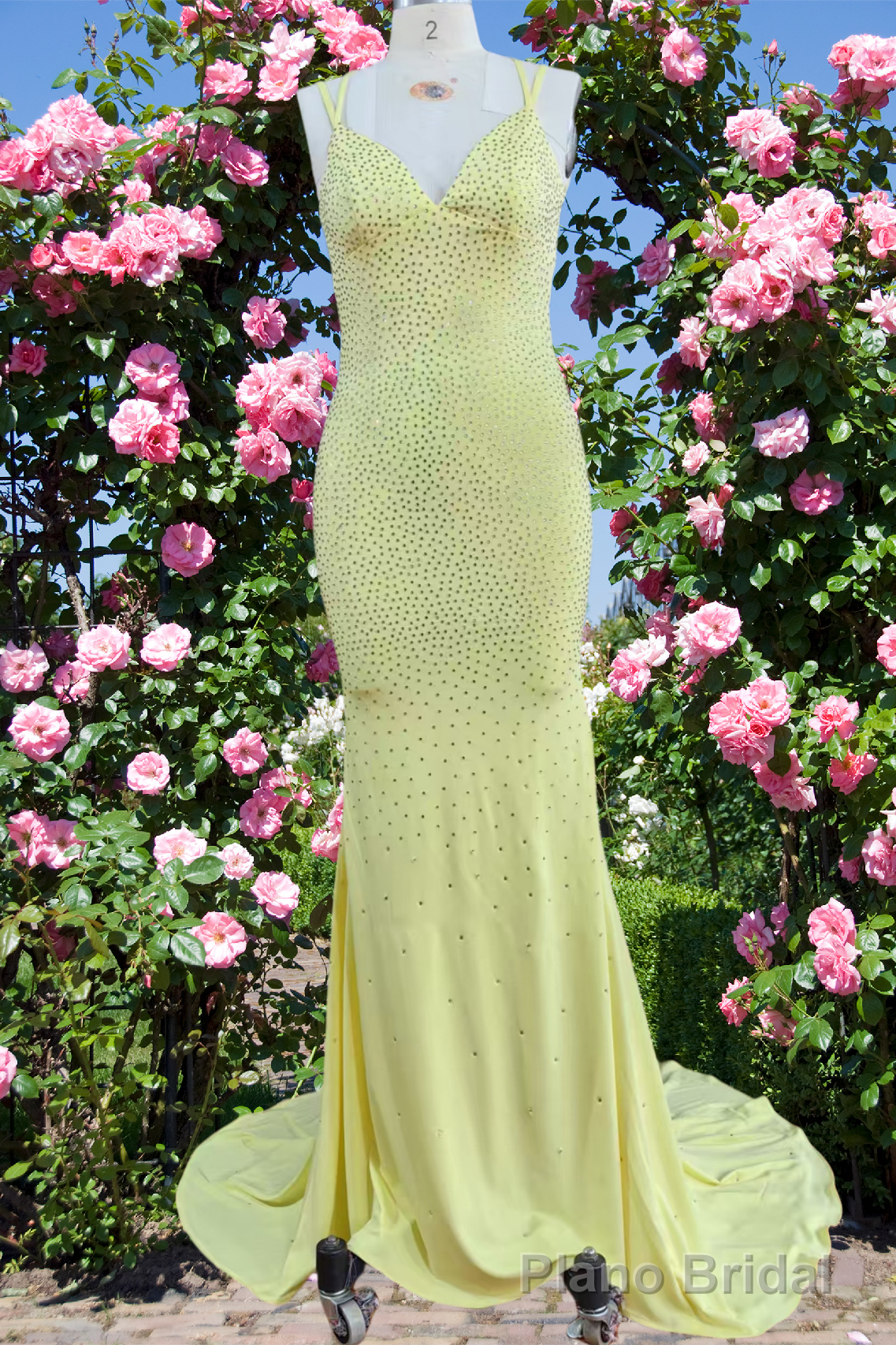 Yellow Mermaid Long Prom Dresses Shiny Evening Prom Dresses Secondary image