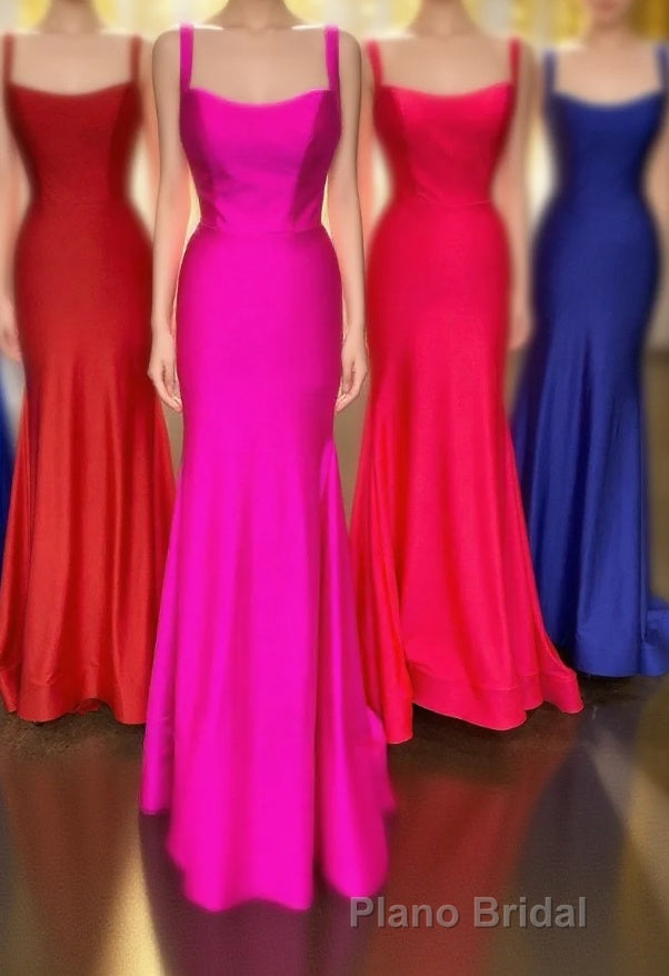 Simply Mermaid Red Long Prom Dresses Main image