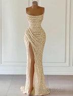 Pink Sheath Sequin Formal Prom Dresses Elegant Dresses Formal Prom Floor Length Sleeveless Strapless Masquerade Dresses