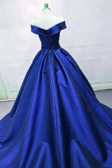 Royal Blue Party Dress, Prom Dress , Long Formal Gowns
